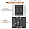 ukeetap Expandable Silverware Organizer for Kitchen Drawer, Adjustable BPA-Free Cutlery & Utensil Tray with 7-9 Compartments