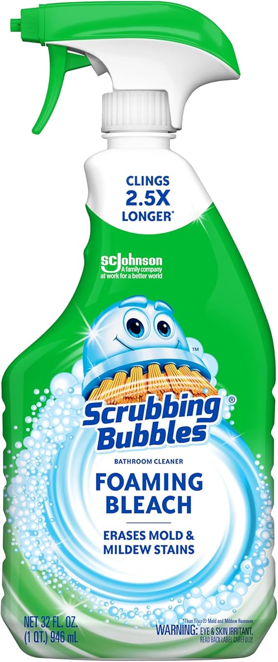 **Scrubbing Bubbles Foaming Bathroom Cleaner Spray, Soap Scum & Grime Remover, Fresh Scent, Multi-Surface Bathroom Cleaning Spray