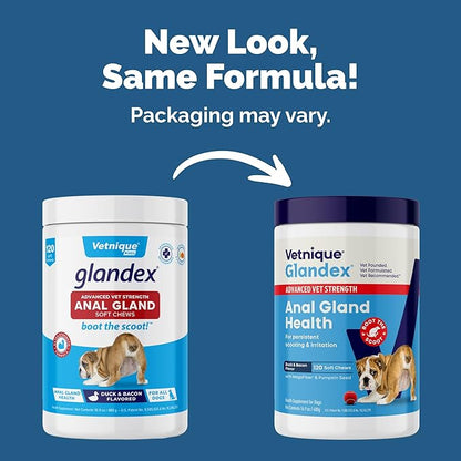Vetnique Labs Advanced Digestive Probiotic Soft Chews for Dogs, Prebiotics & Digestive Enzymes for Gut, Immune & Stool Support