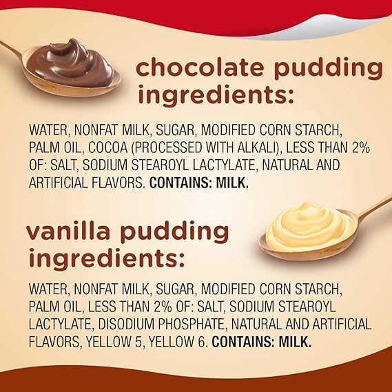 Snack Pack Chocolate & Vanilla Pudding Cups Variety Pack, Ready-to-Eat Dessert Snacks