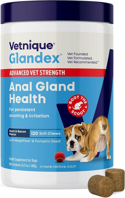 Vetnique Labs Advanced Digestive Probiotic Soft Chews for Dogs, Prebiotics & Digestive Enzymes for Gut, Immune & Stool Support