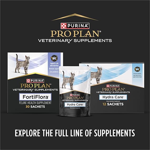 Purina Pro Plan Veterinary Supplements FortiFlora Cat Probiotic Powder, Digestive & Immune Support Nutritional Supplement for Cats, 30 Count