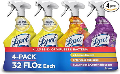 Lysol All Purpose Cleaner Spray, Lavender & Cotton Blossom, Multi-Surface Disinfecting Cleaner
