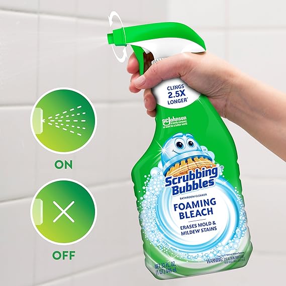 **Scrubbing Bubbles Foaming Bathroom Cleaner Spray, Soap Scum & Grime Remover, Fresh Scent, Multi-Surface Bathroom Cleaning Spray