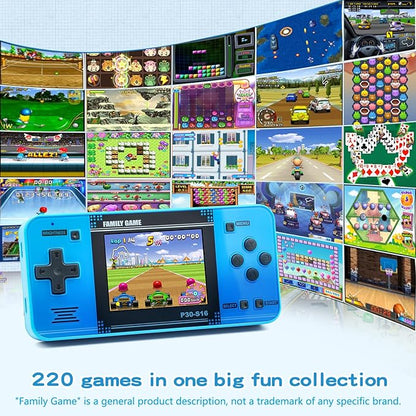 Handheld Retro Game Console with Preloaded Games – Portable Rechargeable Electronic Gaming Device for Kids & Adults