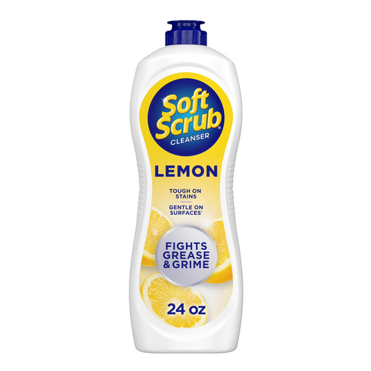 Soft Scrub All Purpose Surface Cleanser, Lemon Scent, 24 Fl Oz