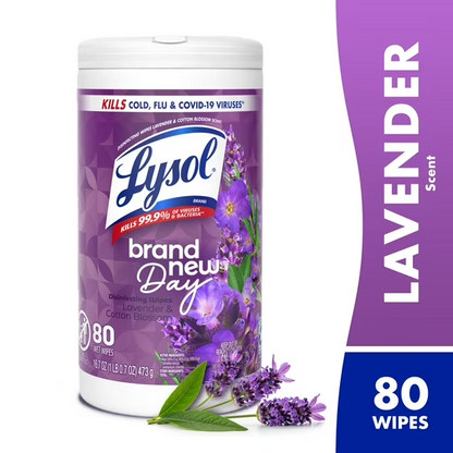 Lysol Disinfecting Wipes, Lemon & Lime Blossom Scent, 80 Count