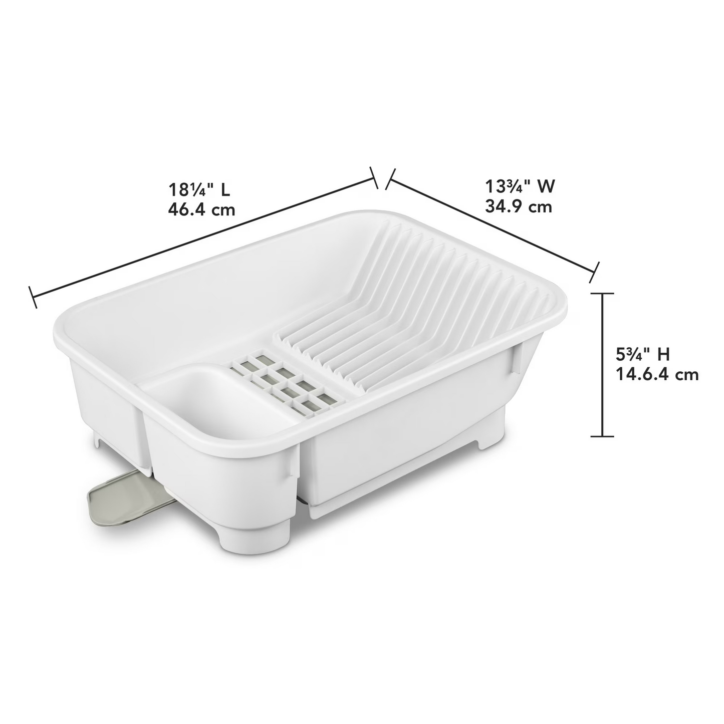 Mainstays Kitchen Sink Organizer Set with Self-Draining Caddy & Retractable Spout, White